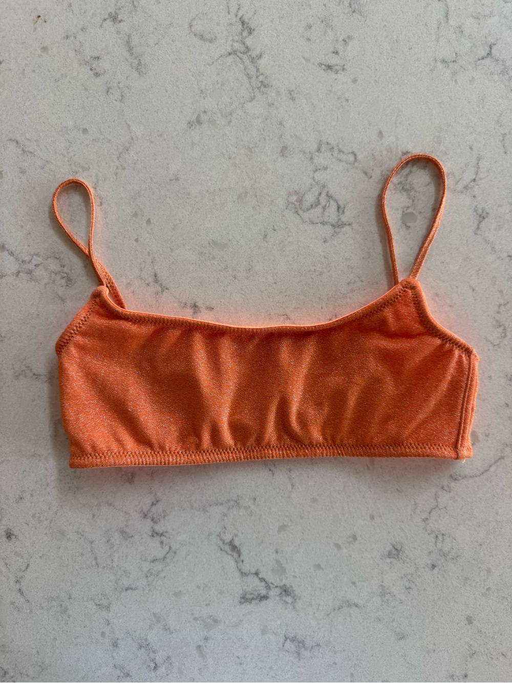 triangl swimwear Orange Sparkle Bralette Bikini Top
